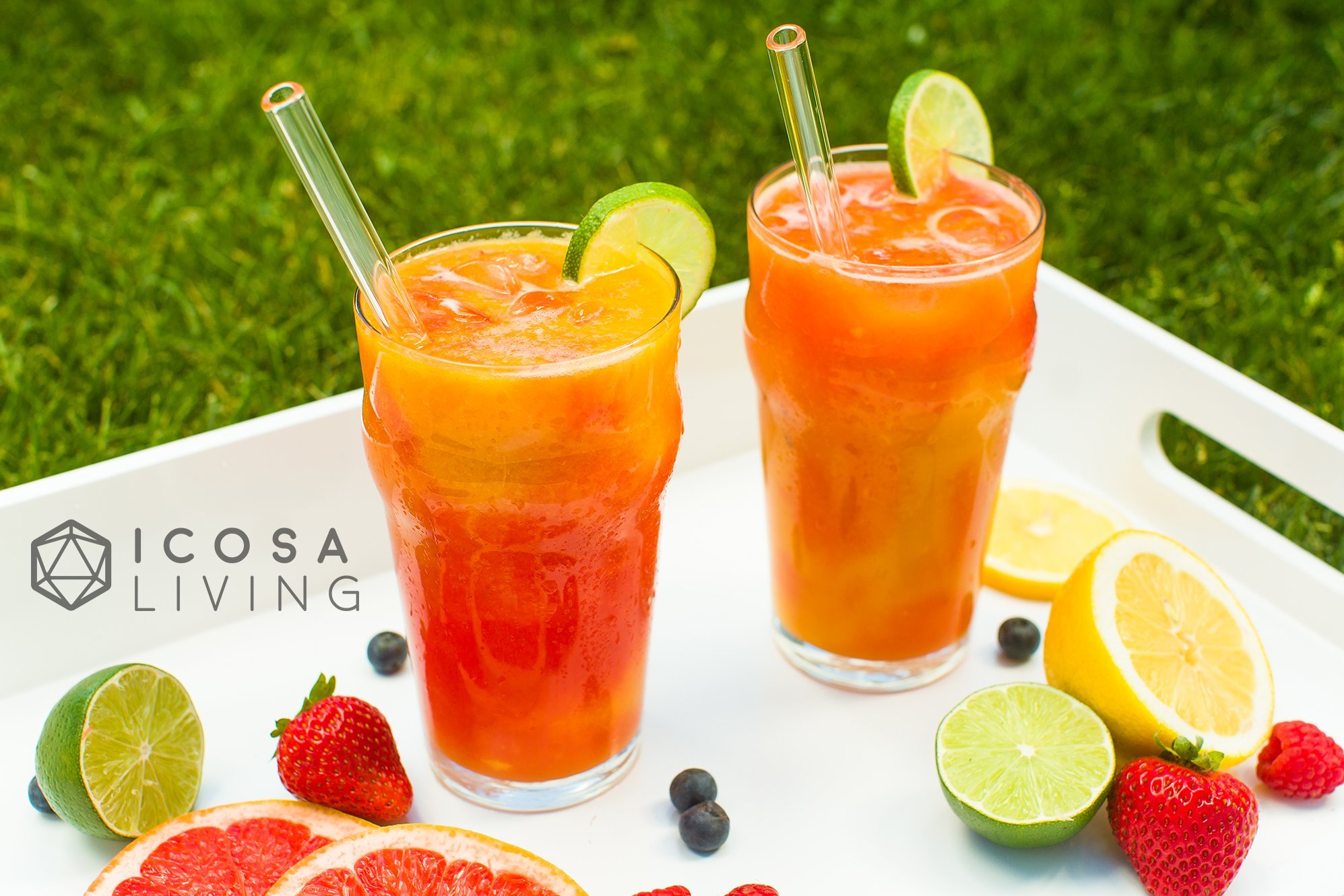 OASIS Premium Straight Glass Straws Set - 6 Pack, 9\