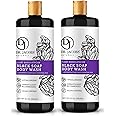 Dr Jacobs Naturals Authentic African Black Liquid Soap with Lavender & Sage Scent All-In-One Face Wash, Sensitive Skin Body Wash, Shampoo, Shaving Soap | Moisturizing and Nourishing Formula 32oz 2pk