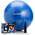 DYNAPRO Exercise Ball – Extra Thick Eco-Friendly & Anti-Burst Material Supports over 2200lbs, Stability Ball for Home, Yoga, Gym Ball, Birthing Ball, Physio Ball, Swiss Ball, Physical Therapy or Pregnancy