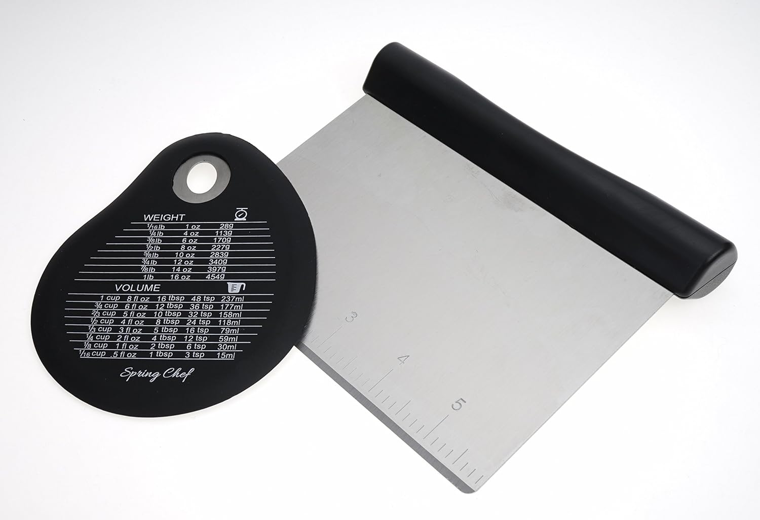 Spring Chef Stainless Steel Pastry Scraper/Bench Scraper Chopper, Best as Pizza and Dough Cutter: Kitchen & Dining