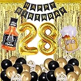 ROTASLOG 28th Birthday Decorations For Men: 32pcs, Gold, Party Balloons, Birthday Decor, Men's, 28th Birthday