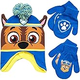 Nickelodeon Boys Paw Patrol Winter Hat, 2 Pair Gloves or Mittens (Toddler/Little Boys)