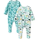 Unnivoll Fleece Baby Pajamas Sleep 'N Play Baby Sleepers for Newborn 0-3 3-6 6-9 Months Footie Pjs Baby Boys Girls Clothes