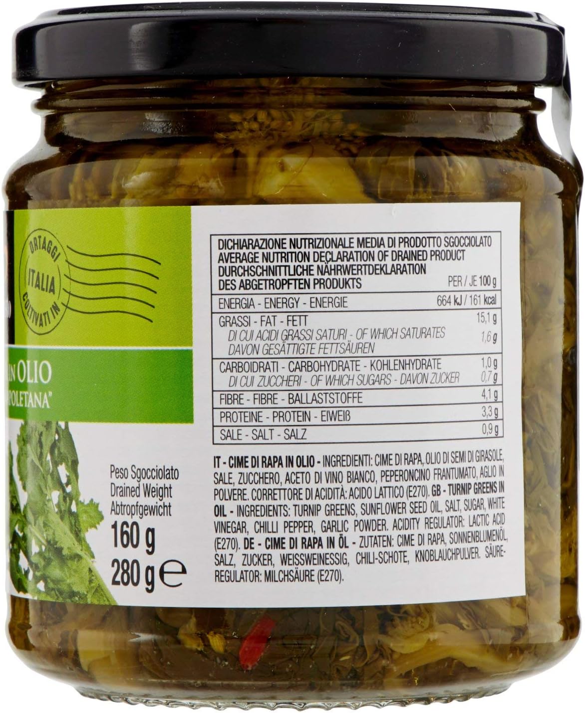 Cime Di Rapa Friarielli Alla Napoletana In Olio Grangusto G Confezione Da Amazon It Alimentari E Cura Della Casa