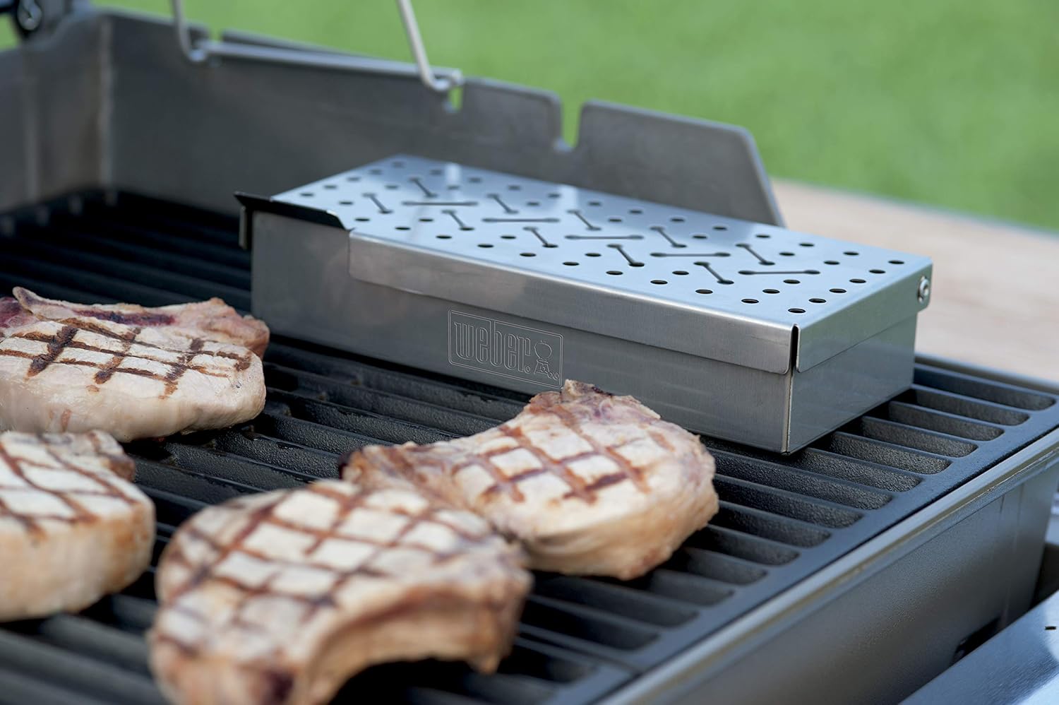 Weber 7576 Universal Stainless Steel Smoker Box : Weber Smoke Box : Garden & Outdoor