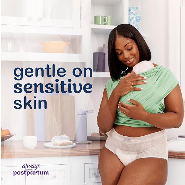 ALWAYS DISCREET POSTPARTUM AND ADULT INCONTINENCE UNDERWEAR FOR WOMEN, SIZE L, MAXIMUM PROTECTION, 14 CT