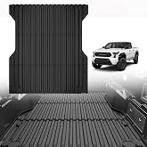 TripleAliners 5FT(5') Truck Bed Mat for 2024 2025 2026 Toyota Tacoma | All Weather Protection, TPE Pickup Bed Liner with Raised Wall, Custom Fit, Anti-Slip, Durable, for Toyota Tacoma Accessories