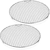 Otoolling 2 Pack 13 Inch Round Cooling Rack, 201 Stainless Steel with Legs | Wire Grate for Baking, BBQ, Steaming, Canning, Straight Design for Stability, Raised Legs Prevent Surface Contact