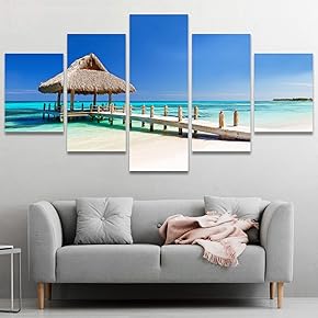 SIGNWIN Framed Canvas Wall Art Beautiful Tropical White...