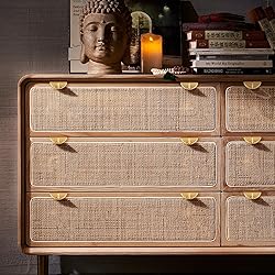 RZDEAL Solid Brass Edge Pulls for Cabinets Brushed