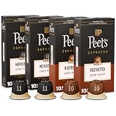 Peet's Coffee Espresso Capsules, Dark Roast Variety Pack, 40CT