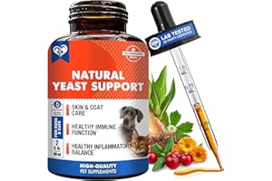 BELOVED PETS Natural Cats & Dogs Yeast Infection Anti Itch Treatment - Itchy Ears, Skin & Allergy Symptoms Relief - Reduces Inflammation & Relieves Irritation - Herbal Medicine Supplement Drops