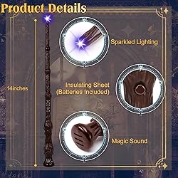 EZVYAO Light Up Magic Wand with Sound Wizard Witch
