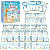 Summer Taboo Game Cards 108 Cards with Don’t Say Forbidden Words Challenge Summer Beach Party Games for Game Night Families C