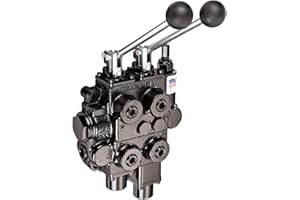 PRINCE MANUFACTURING Prince RD522GCGA5A4B1 Directional Control Valve, Two Spool, 4 Way, 4 Position, Tandem Center, Float Spool, Cast Iron, 3000 psi, Lever Handle, 25 gpm, In/Out: 3/4" NPTF, Work 1/2" NPTF