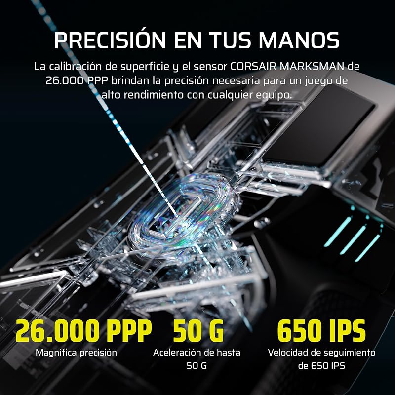 Rato de gaming IRONCLAW Wireless SE – 26.000 DPI, Design Ergonómico para Mãos Grandes, 10 Botões Programáveis, para MOBA, FPS, MMO – Preto