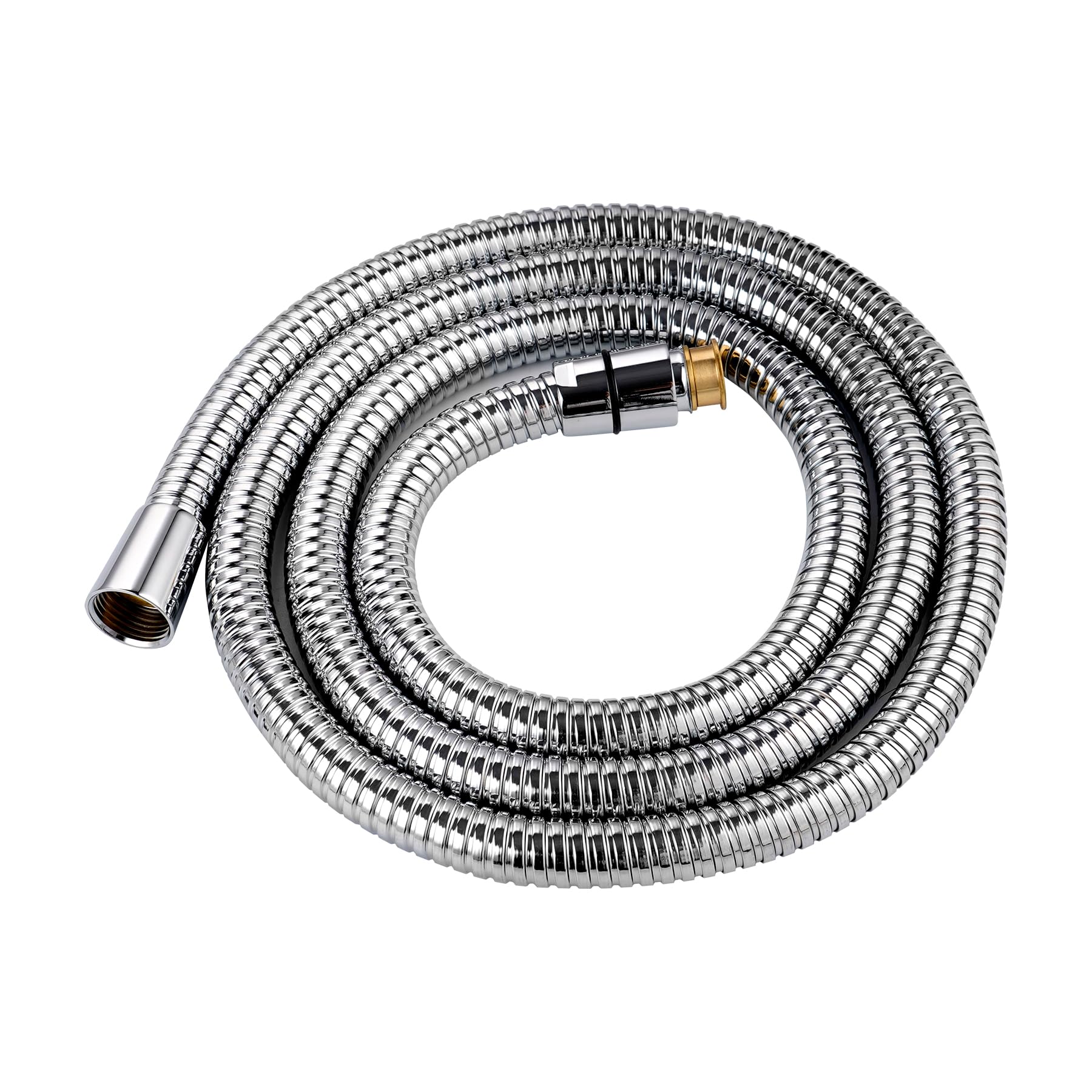 Hibbent 16mm (Outer)/10mm(Inner) Large Bore Shower Hose 1.75m -Supper Low Water Pressure Boosting Shower Hoses with Chrome, Universal Anti-Kink and Leak-Proof