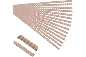Soengsau 15-Pack 15.75" Unfinished Wood Beaded Trim - Easy to Paint, Cute Decorative Molding DIY Craft for Furniture Frame, Mirror Edge, Wall, Door, Closet, Dresser, Shelf