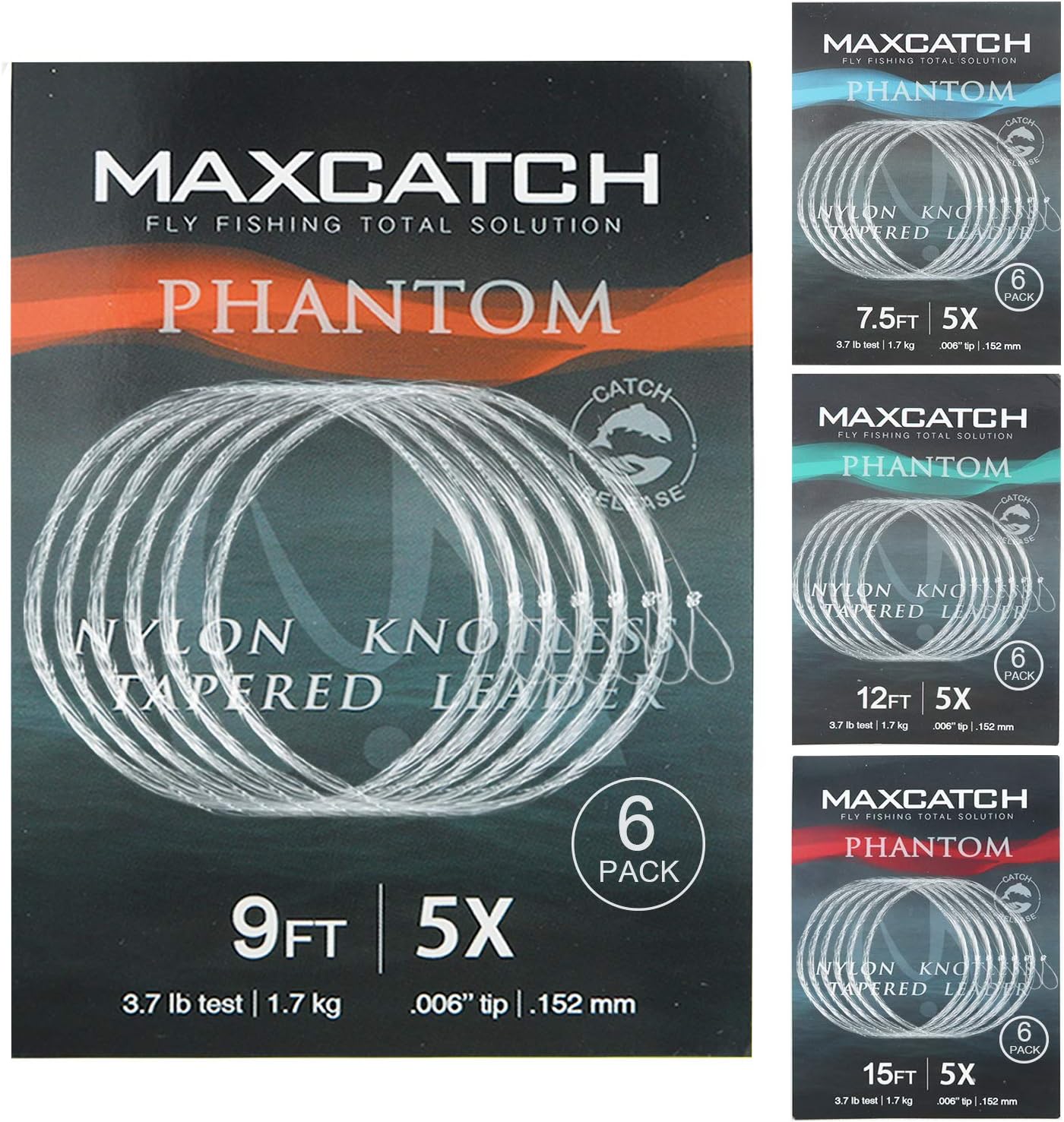 M MAXIMUMCATCH Maxcatch Fly Fishing Tapered Leader Line 6