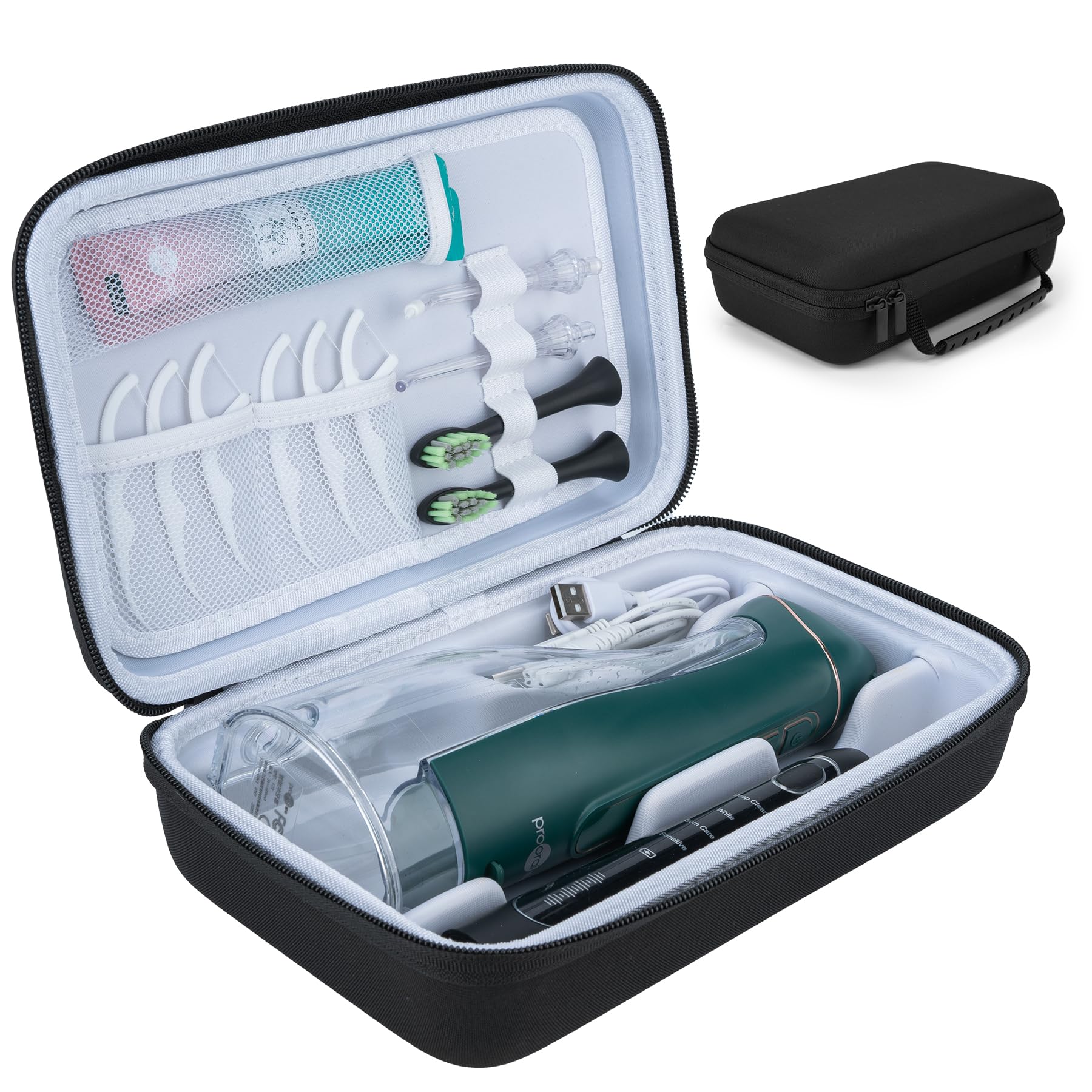 Photo 1 of **CASE ONLY*
CVVD Water Flosser Travel Case, Portable Oral Irrigator Organizer, Sturdy Storage Case for Flosser, Electric Toothbrush, Toothpaste and Irrigator Accessories (Case Only) - Black
