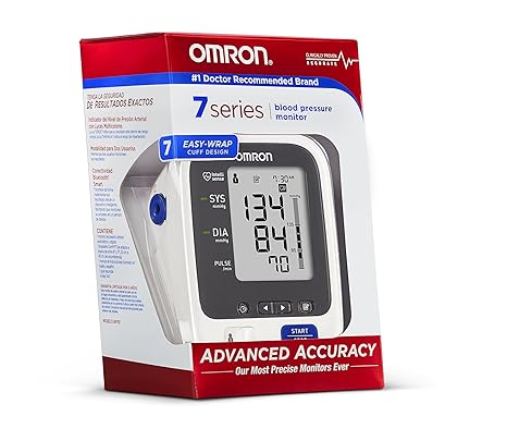 Omron 7 Series Upper Arm Blood Pressure Monitor; 2-User, 120-Reading Memory, Wide-Range Comfit Cuff, BP Indicator LEDs by Omron