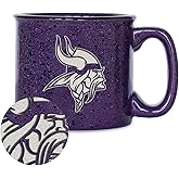 Rico Industries NFL Football Speckle 12oz Laser Engraved Campfire Ceramic Mug