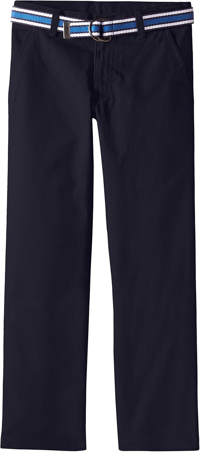 French Toast Boys' Straight Leg Belted Pant Clothing