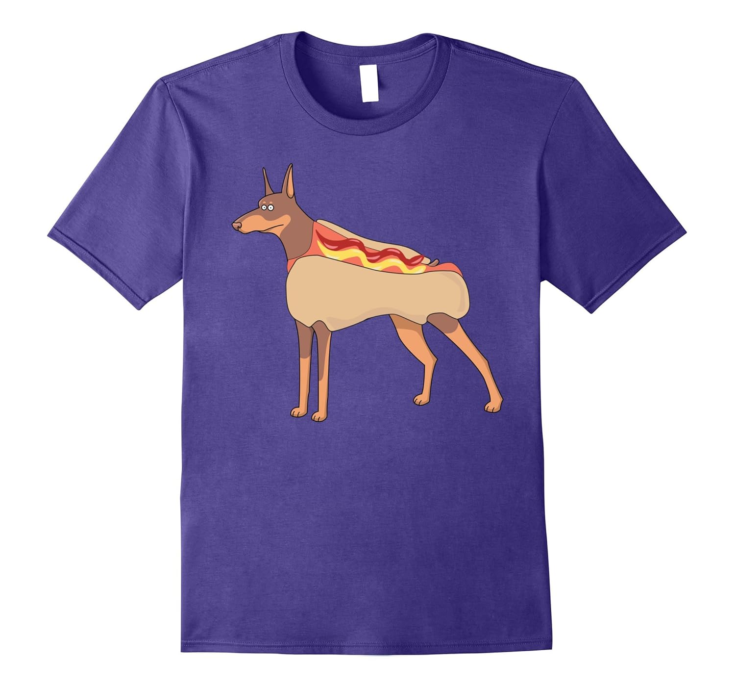 Dog Hot Dog Costume Funny Halloween T-Shirt-ANZ