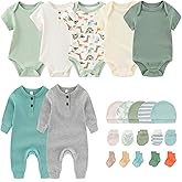 MAMIMAKA Newborn Layette Gift Set 22-Piece Baby Boy Girl Bodysuits Infant Outfits Essentials and Accessories 0-12 Months
