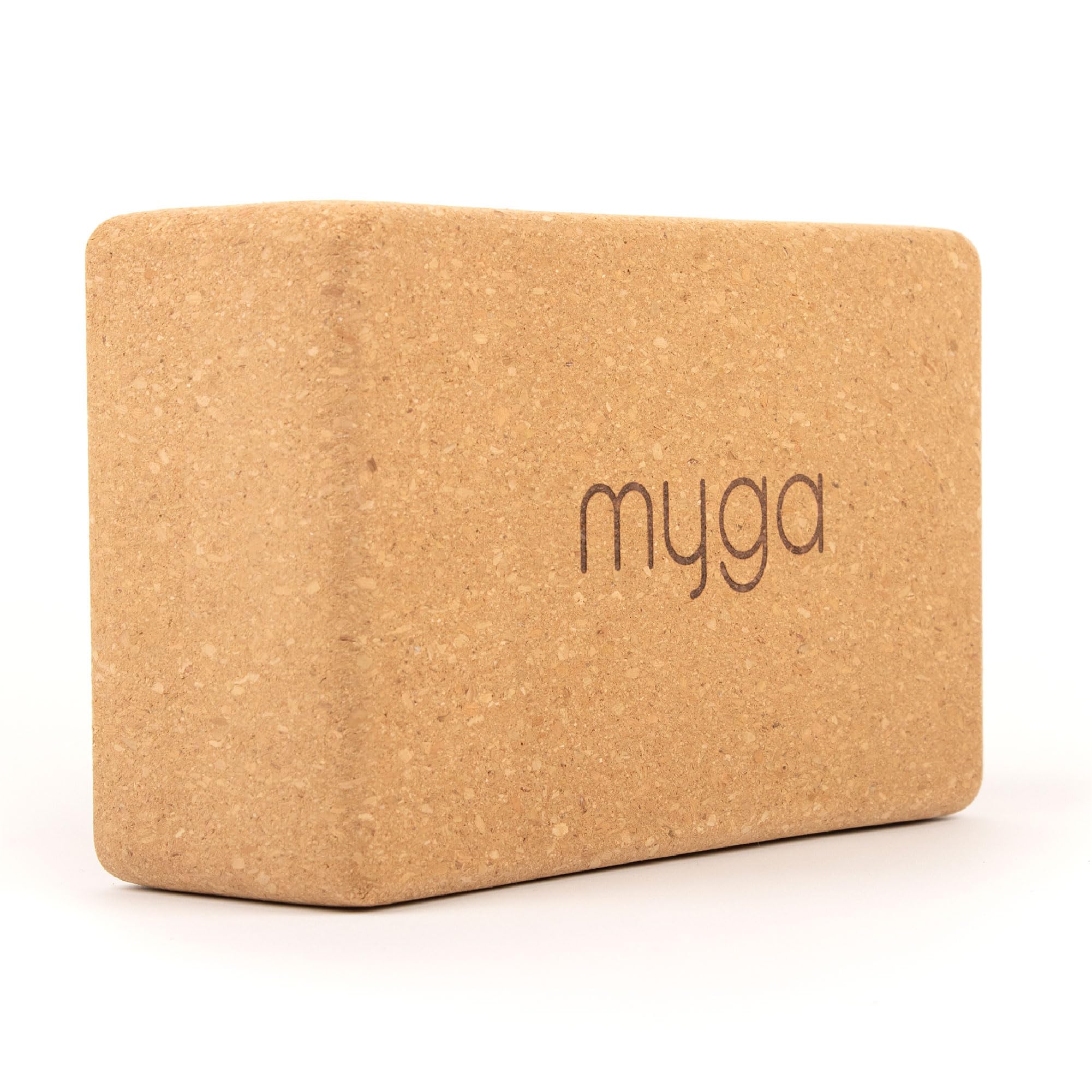 Myga RY1061 Cork Yoga Brick - High Density Cork Yoga Block, Eco-friendly Blocks, Essential Yoga and Pilates Equipment, Eco Yoga Prop - 23 x 14 x 7.5cm