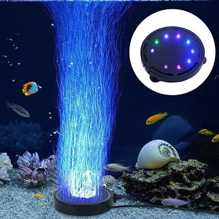 LONDAFISH Aquarium Bubble Light LED Aquarium Aquarium Luft Stein Lichtpumpe Luftblase Stein Lampe