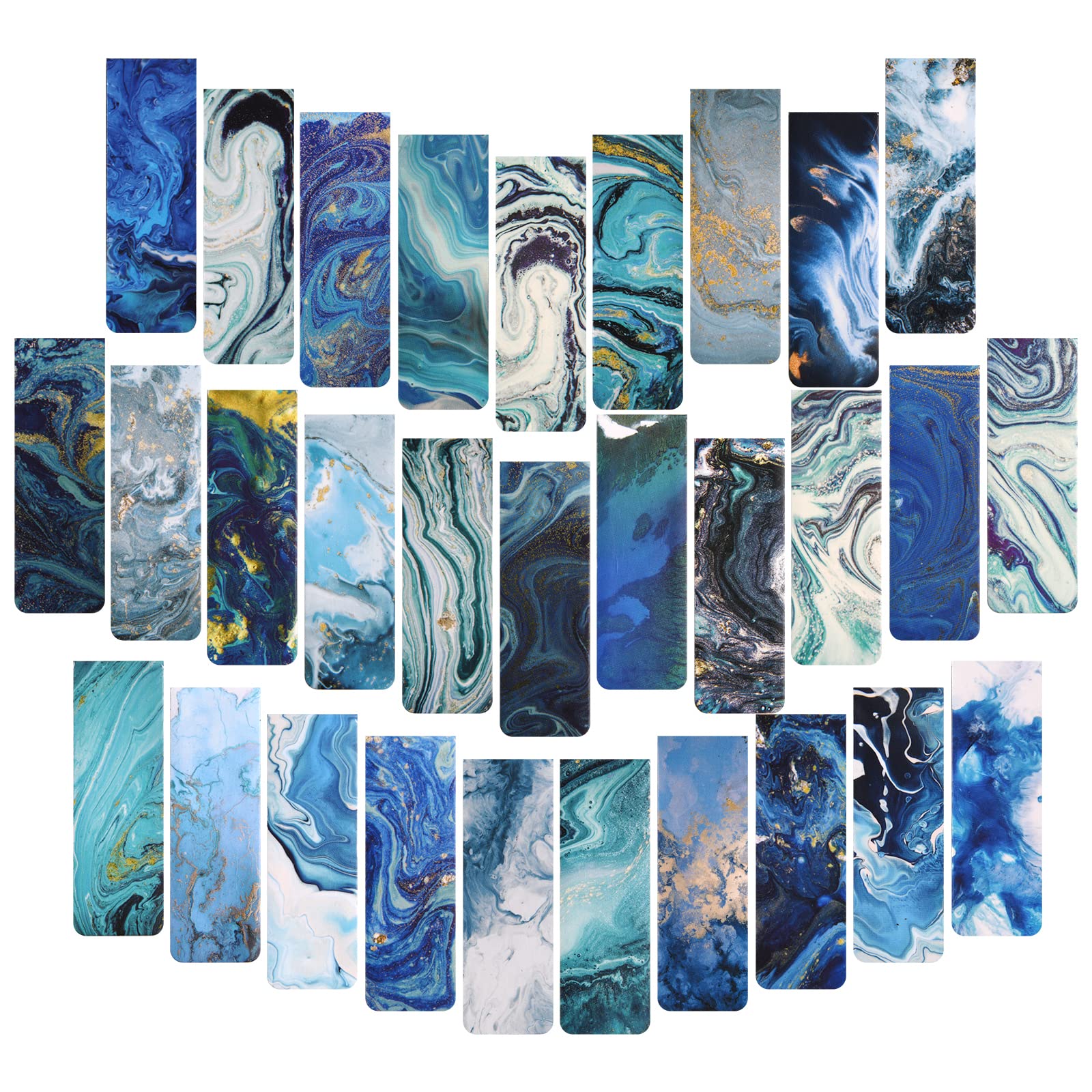 Vicloon Magnetic Page Clips, 30Pcs Book Marker Clip, Magnet Page Markers Markers Page Clip Inspirational Quotes Bookmarks Magnetic Bookmarks for Students Children Adults Reading Supplies(Ocean)