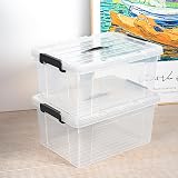 Cetomo 35L-3 Storage Boxes with Lids Nestable Stackable Clear Tote view 6