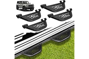 Sunsdrew 4PCS Bronco EZ-Steps,Bronco Running Boards Add-On OEM Rock Rail,Replace for 2021-2025 Ford Bronco Side Steps 4-Door Accessories(Not Fit Raptor or Sport)