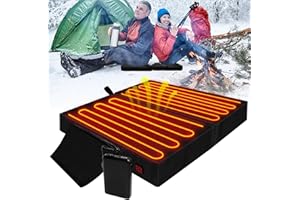 Tepoal Extra Wide Heated seat Cushion for Bleachers with 10000mAh Battery Pack, Portable Heated Stadium Seats with 3 Level Heat Setting, Foldable Heated Seat Warmer Pad for Outdoor Sports Games