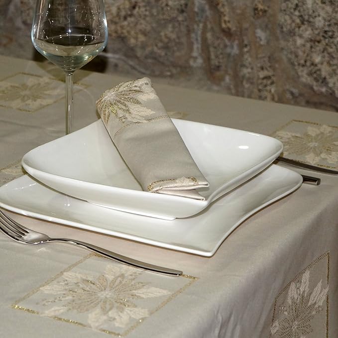 title=Tovaglia, elegante, motivo natalizio, con trattamento antimacchia, di grandi