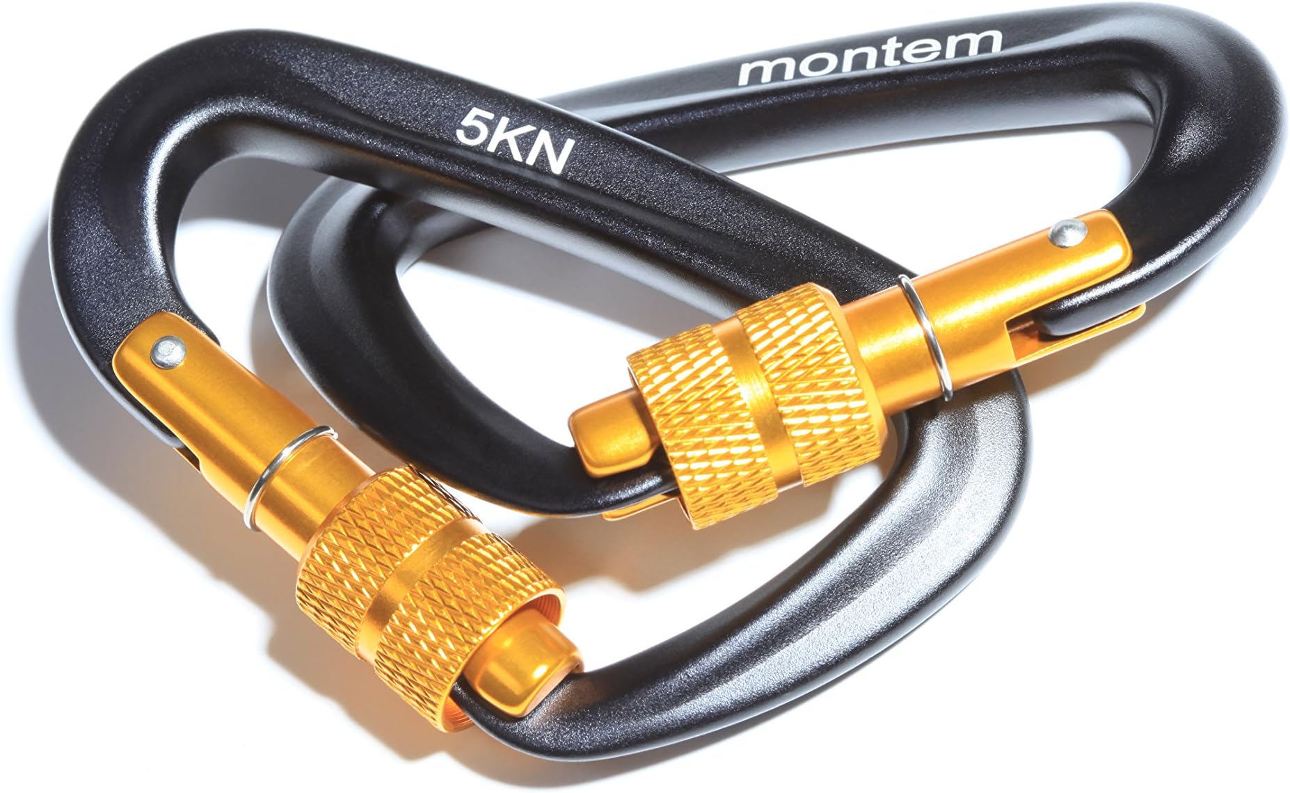 Montem The Best Ultra Sturdy Locking Carabiners x2/5kN/1100 lbs of Force/Perfect Hammocks/All Camping Hammocks-Made from Light, Strong & Powerful Aircraft Grade Metal