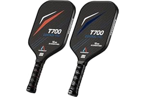 AUGOCEAN Pickleball Paddles Set of 2,Carbon Pickleball Paddle Set Pro,3K Raw Carbon Fiber Surface with High Grit and Spin,T700SC Carbon Fiber Pickleball Rackets 16 MM,USAPA Approved,2 Covers