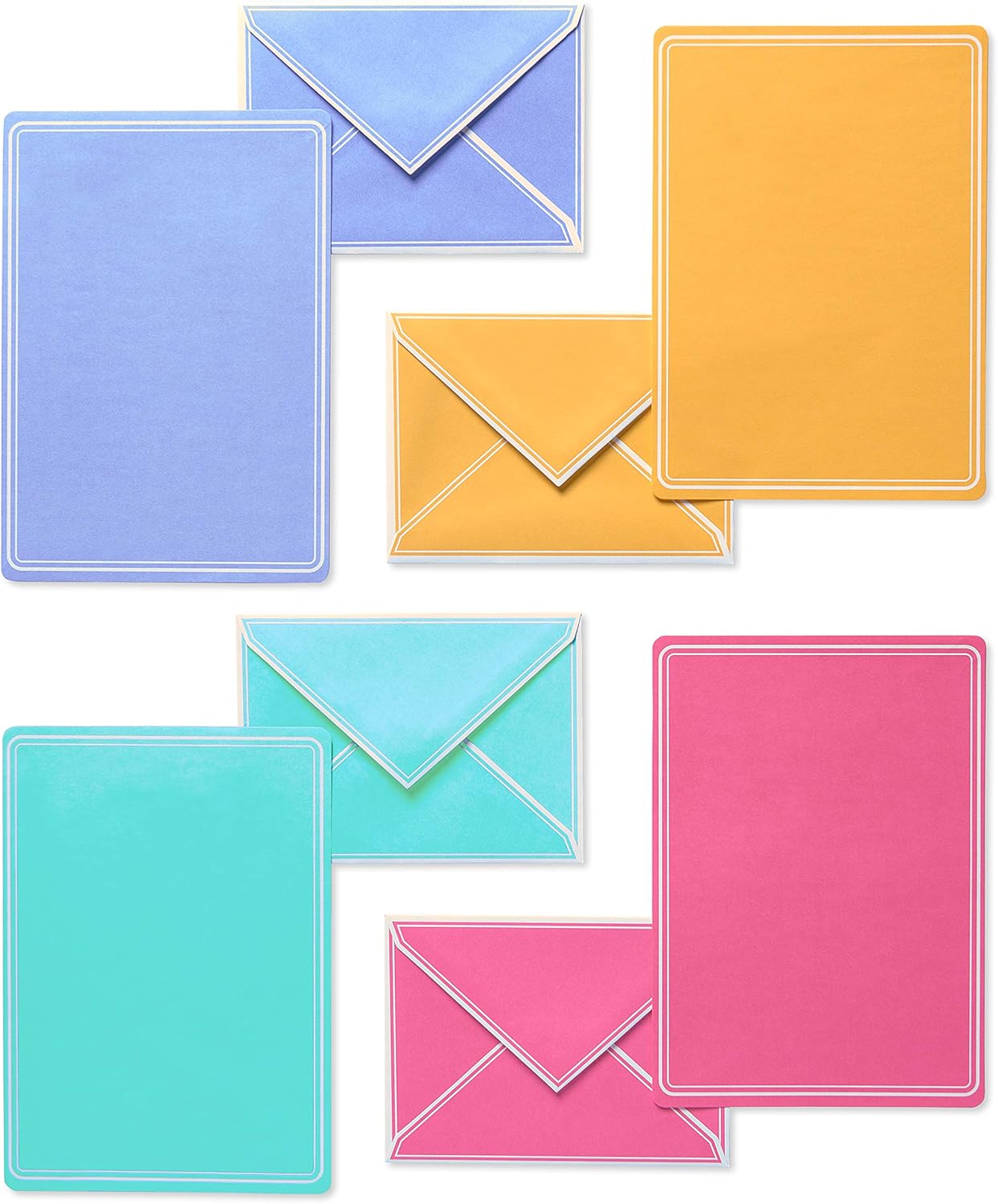 American Greetings Stationery Sheets and Envelopes, Pastel (80-Count) : Office Products