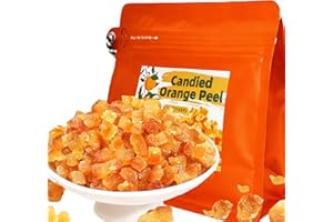 LWWTYKSPL Candied Orange Peel, 17.64 oz –Candied Fruit for Baking Sweet & Zesty Baking Essential for Cakes, Cookies, and Cocktails