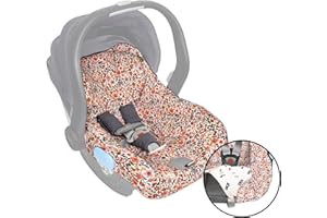 UKJE Protective Car Seat Cover Liner, Compatible with Uppa Baby Mesa, CPSC Compliant Standard, Car Seat Protector, Car Seat Liner for Infant Car Seat, Car Seat Cotton Cover, Washable Cover - Pink Rose