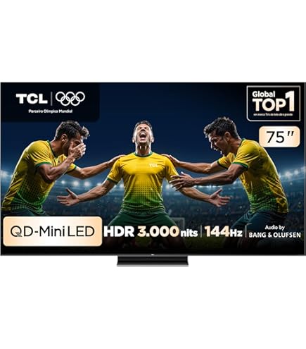 TCL TV Smart NXTFrame Classe QLED 4K de 65 polegadas com Google TV