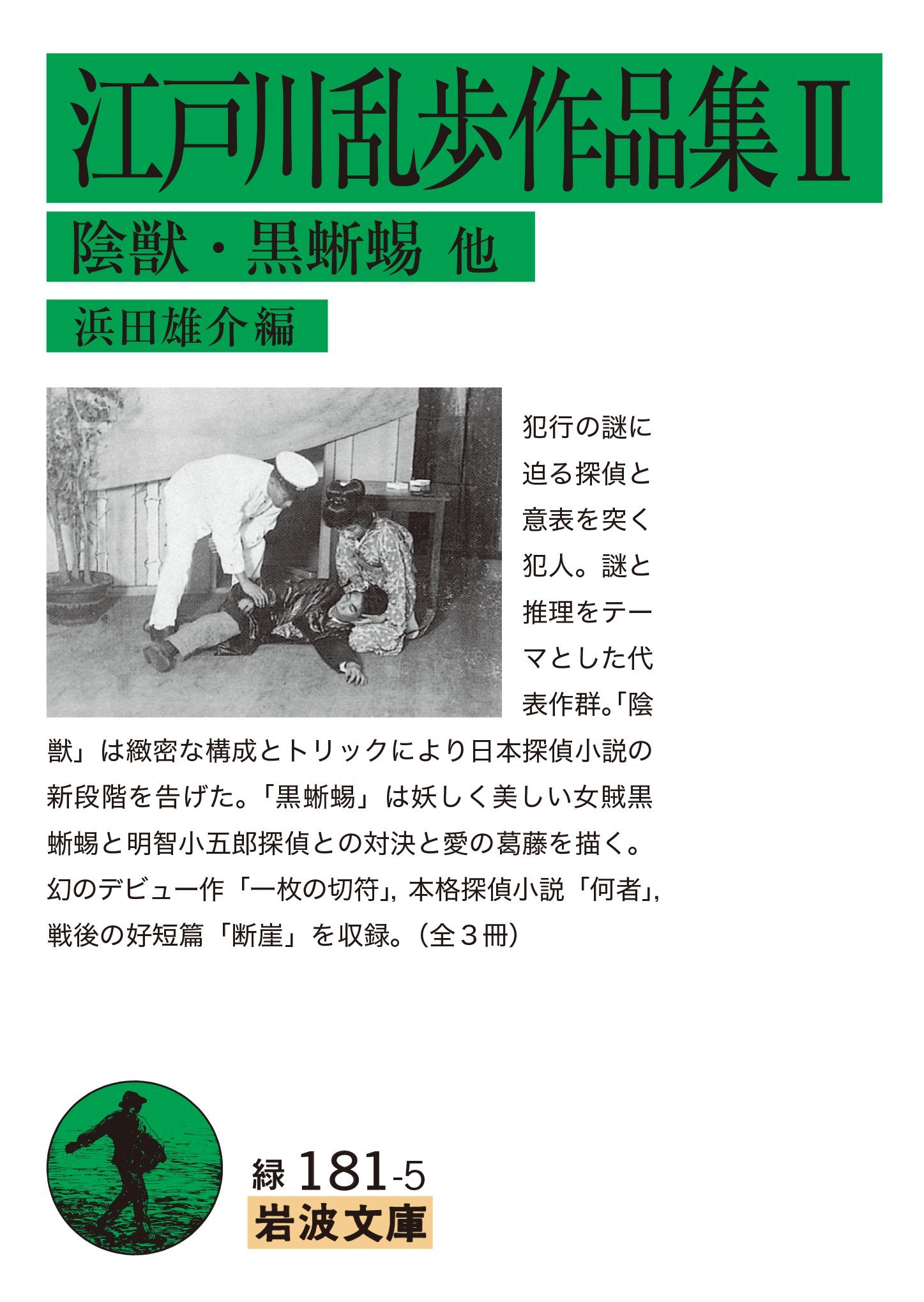 江戸川乱歩作品集 陰獣 黒蜥蜴 他 岩波文庫 Amazon Com Books