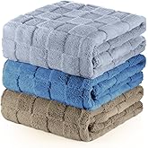 VitalCozy 3 Pack Fleece Throw Blanket Twin Size Soft Warm Plush Lightweight Fuzzy Couch & Bed Blanket Bulk for Winter Christmas Travel Camping, 60" X 80"(Blue, Silver Gray, Brown)