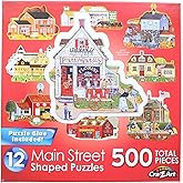 RoseArt - Mini-Shaped - Main Street - 500 Piece Jigsaw Puzzle for Adults