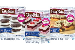 Easy Bake Refill 3-Pack Bundle Includes one Each Pizza, Red Velvet Cake, and Whoopie Pie Mixes