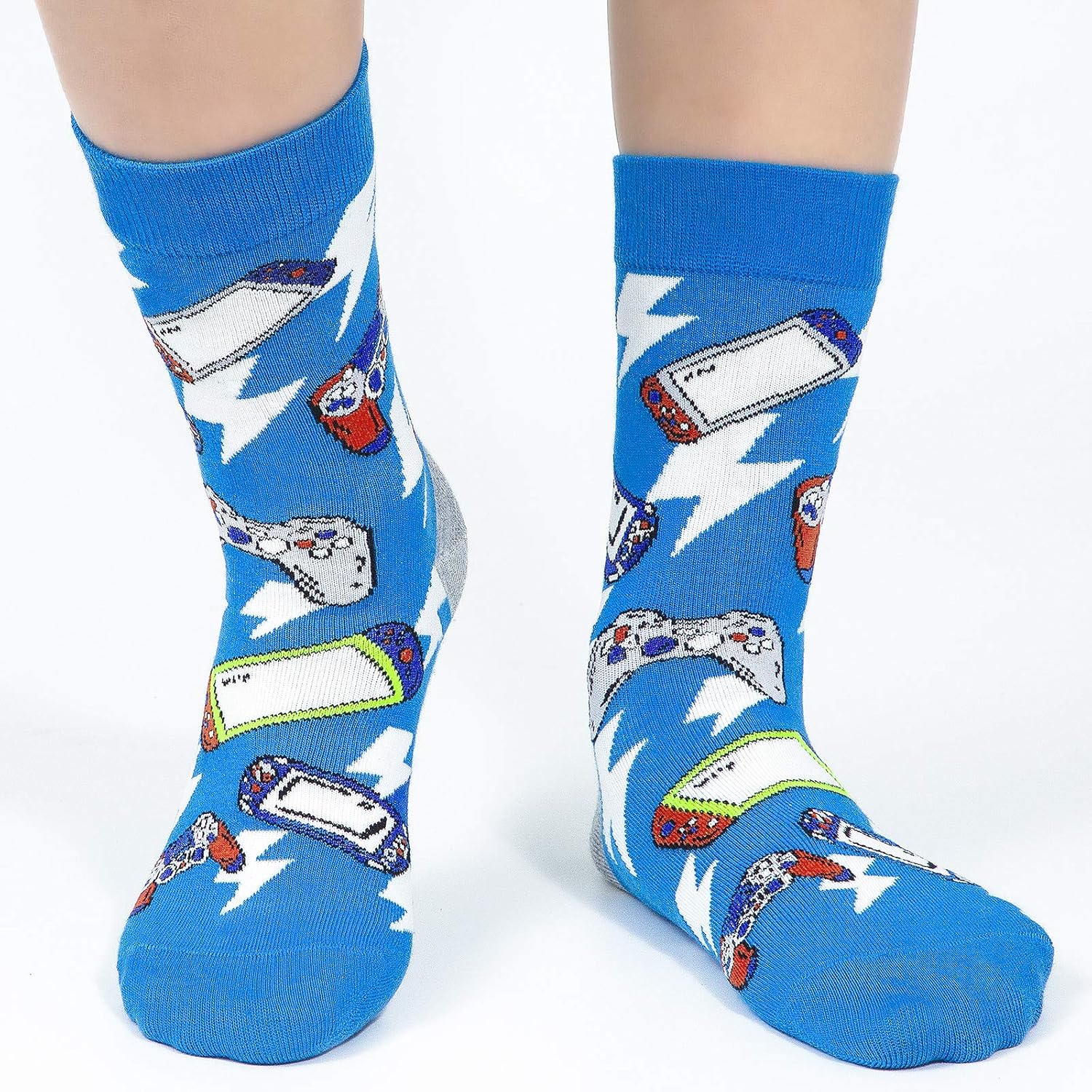 4 Pack Kids Boys Girls Novelty Crew Socks Funny Cartoon Cute Animal Food Avocado Pineapple Cat: Clothing