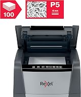 Rexel Optimum Auto Feed+ 100 Sheet Micro Cut Shredder P-5 Security 34 L Bin view 2