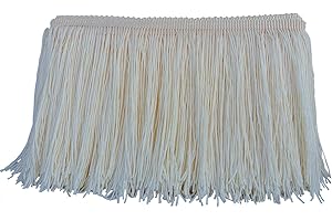 MONIDOOR Chainette Fringe Trim 6 Inch 10 Yards Tassel Fringe Trim for Sewing Craft DIY Decoration(904 Beige)