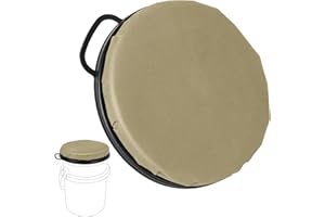 WIZCAVE YETI 5 Gallon Bucket Seat - 360-Degree Swivel Lid, Cushion for Fishing, Hunting, Camping
